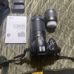 Nikon D3400 DSLR Camera Bundle – 18-55mm + 70-300mm Lenses & Bag