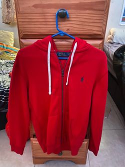 Red polo jacket