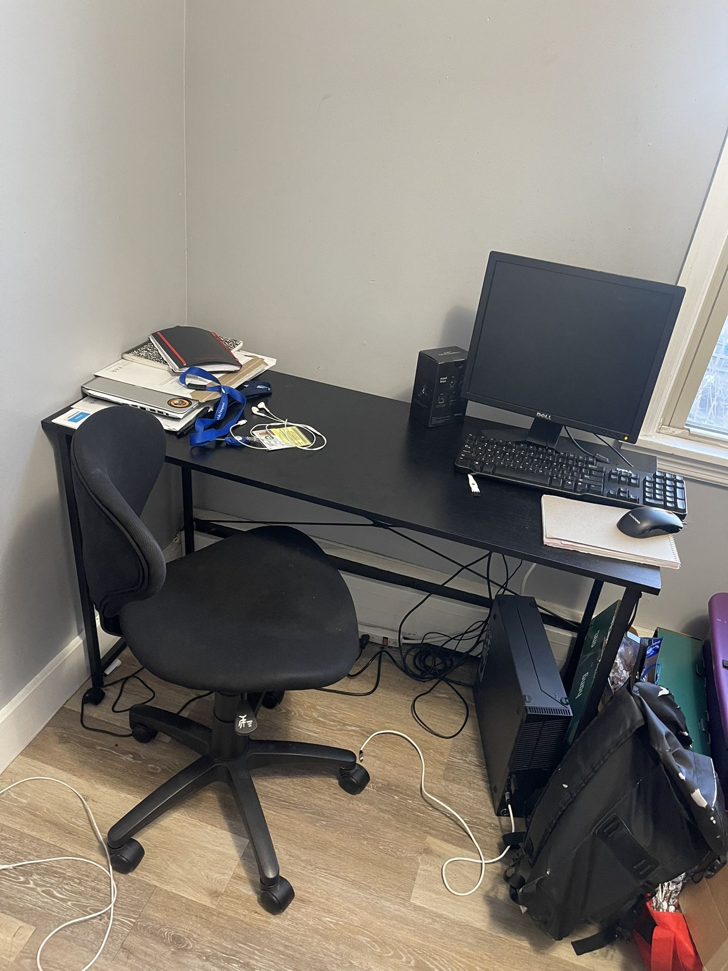 Desk ,Chair  and Computer 