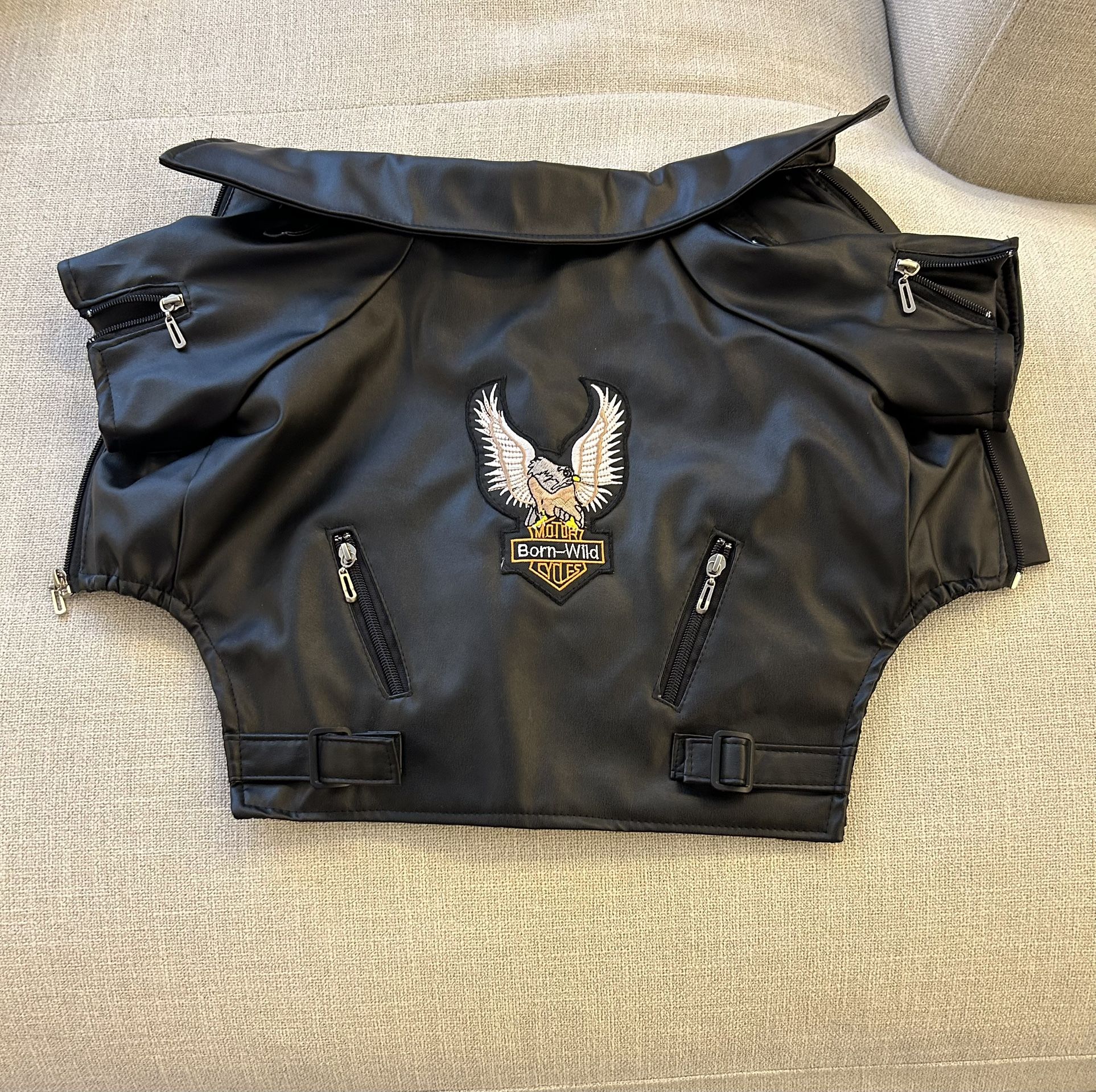 Dog Coat PU Leather Jacket Waterproof XXL