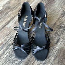Go Go Dancing Shoes ballroom dance sandal 3 inches Heel ,Size 9 Black