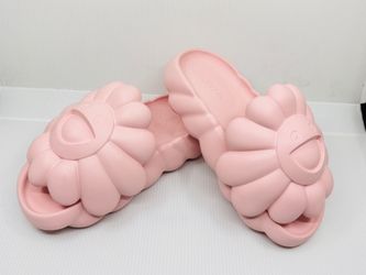 New Ohana Hatake Full-Bloom Floral Slide Sandals Pink Size 9