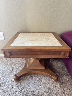 Portugal coffee table marble and wood very heavy