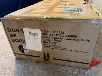 Furniture End Table (See Pics)  - Braden Brown Desk/Console Table (Brand New)