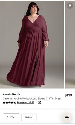 Azazie Norah Dress Cabernet size 16