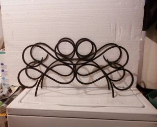 Wrought Iron Metal Countertop Wine Rack, 8 Bottle Holder