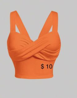 Cute Orange Crop Top 2xl