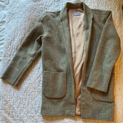 100% Wool Blazer Light Brown Oversized S