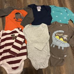 Baby 6-Pack Long-Sleeve Bodysuits 0-3 M