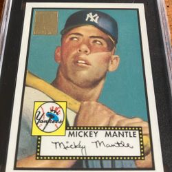 1952 Topps Mickey Mantle Reprint SGC 9.5