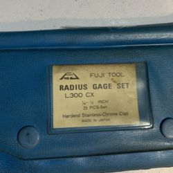 1/64 - 17/64 ; 9/32 - 1/2 Radius Gage Set