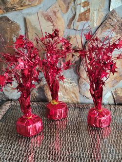 Red Spray Stars Centerpiece 12" Red Party Supplies, Decorations Tableware, Balloon Holder