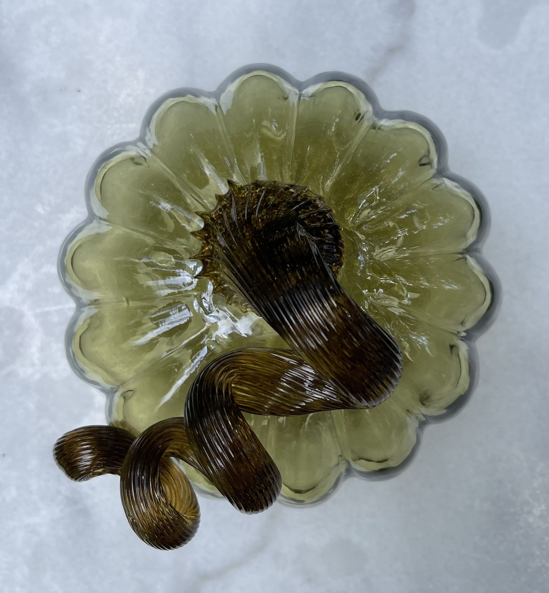 Green Glass Pumpkin