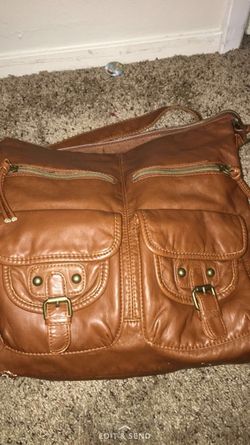 Brown leather satchel/bag