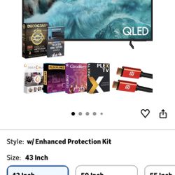 Samsung 43” QLED Q7F 4K Smart TV – Cracked Screen (For Parts)