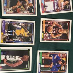 Topps NBA 1991-92 Basketball Trading Card Lot Petrovic Ellis Vaught (6 Cards)