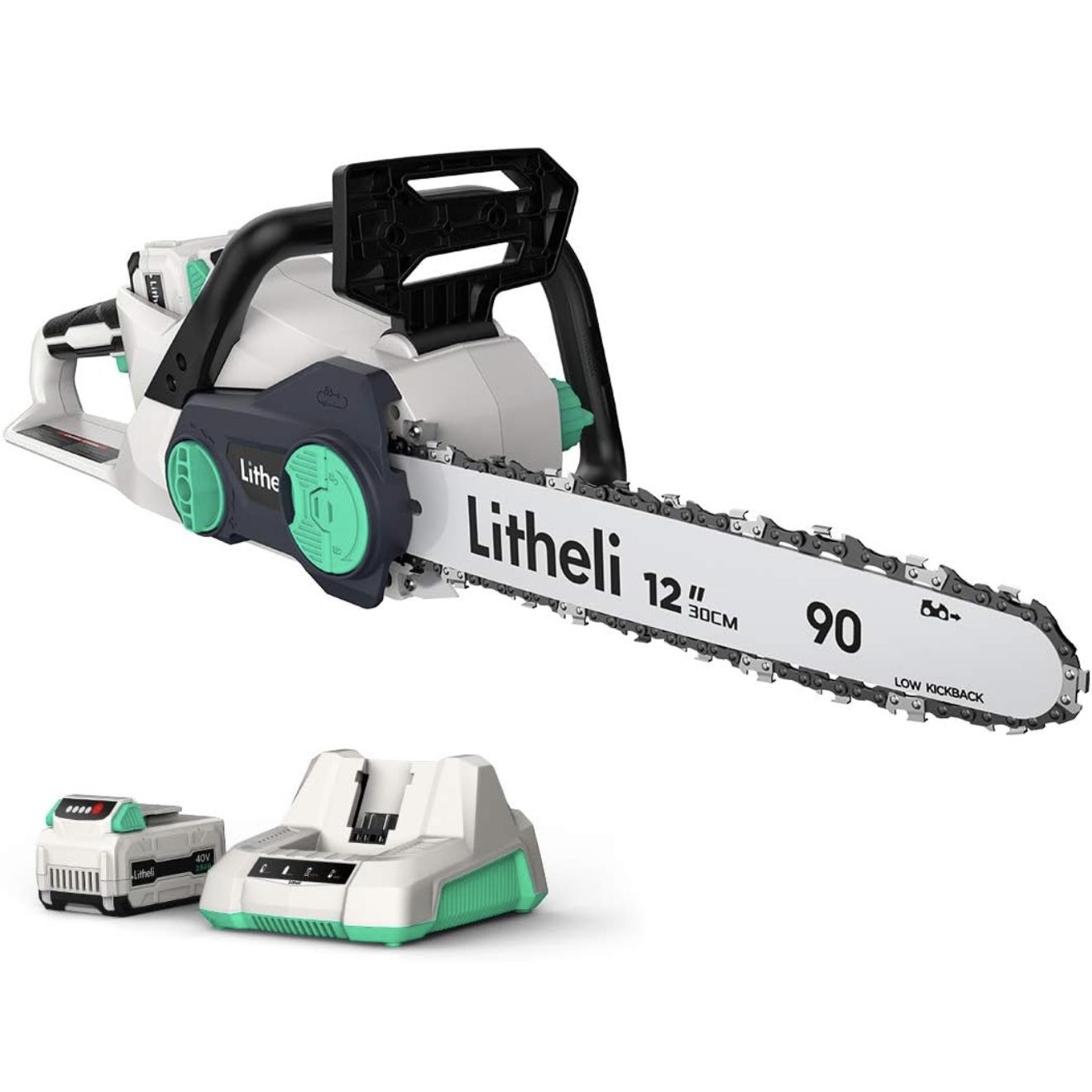 Litheli Cordless Battery Chain Saw 12"