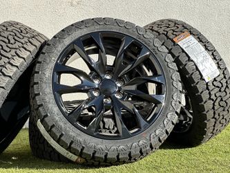 New 22" GMC Sierra Denali Wheels 6x5.5 GMC Yukon Rims Chevy Silverado Tires A/T Tahoe Escalade QX80