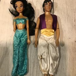 Disney Store Jasmine & Aladdin Play Doll 12”