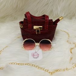 Crossbody Bag And Sunglass For Girl 