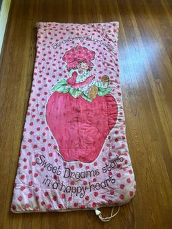 Vintage strawberry shortcake sleeping bag