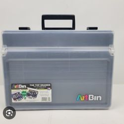Top Drawer Art Bin With Handle. 