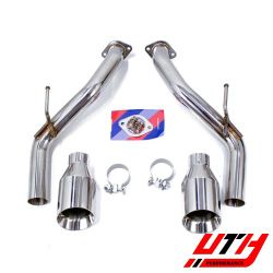 Rev9 FlowMaxx Axle Back Exhaust Muffler Delete for Infiniti Q50 16-21 3.0T Turbo