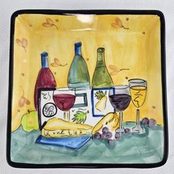 Hausenware WINE & FRUIT Square Plate 8"