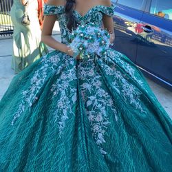 Quinceañera Dress Emerald Green