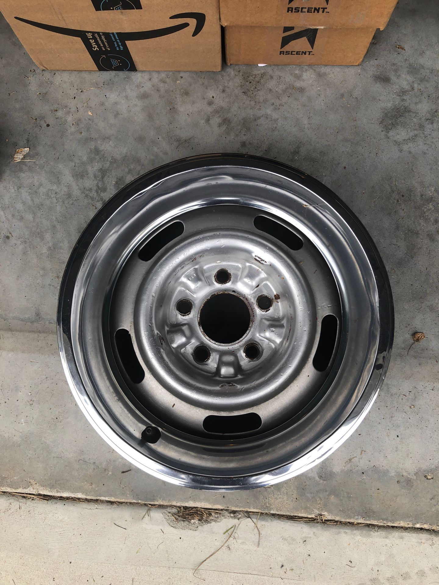 14 x 8 rally wheels with covers 68 camaro
