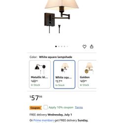 Swing Arm Wall Lamp Plug In/Wall Mount