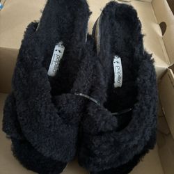 Papillio By Birkenstock Size Women’s 10.5 Ugg Sherpa Like Slipper Platform 