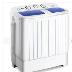 Portable Top Load Washing Machine Mini  Compact Washer Dryer In White 