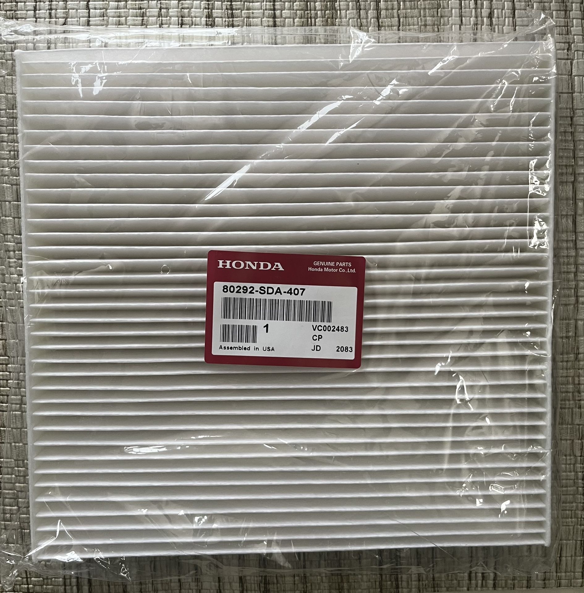 Cabin Air Element for Honda Accord