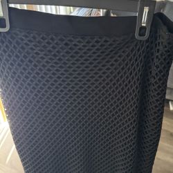 1- State Women’s Black Mesh, Fishnet Skirt Size L