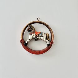 Vintage 1975 Hallmark Rocking Horse Ornament