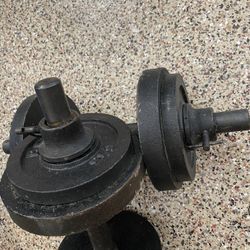 vintage bfco weight dumbbell set plates 20 Lbs 