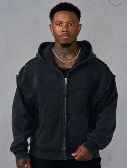 YoungLA Black Batman Zip up size medium  gym