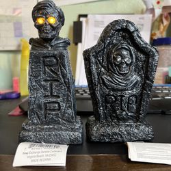 2 Table Top RIP Halloween Decorations 