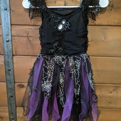 Girls Spider/Witch Costume Dress Size Small