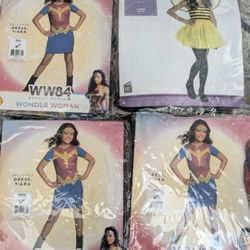 Girls Halloween Costumes, Size 4 - 6, 8 - 10, 12 - 14.  $10 each.