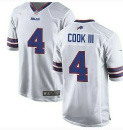 James Cook III Buffalo Bills  Team Away Game Jersey -White XL