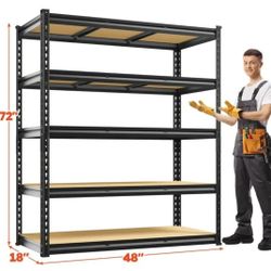 (2 Pair) Brand NEW, Warehouse Clearance Sale, (96" WIDE TOGETHER) 72"×48"18" Shelf Storage Unit
