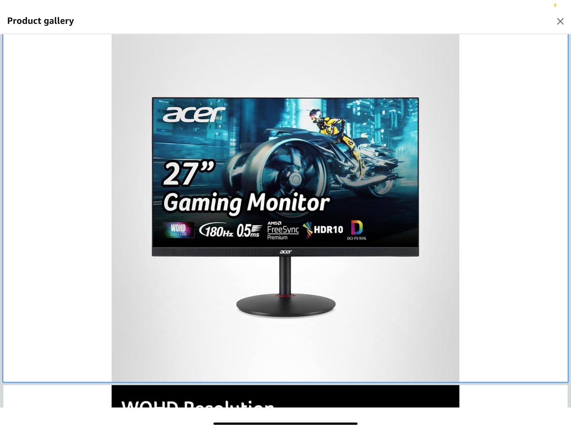 ACER 27” Gaming Monitor