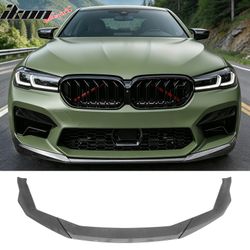 Fits 2024-2026 Ford Mustang GT Style Front Bumper Lip Spoiler Gloss Black ABS 3PCS