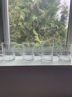 Set of 4 Glass Mugs