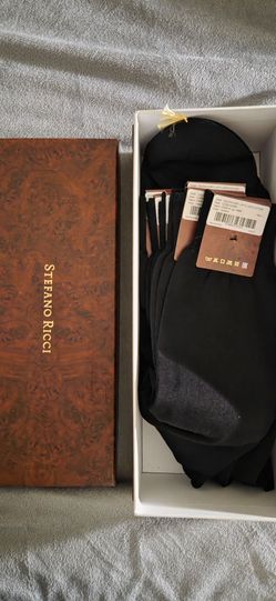 Stefano Ricci 6 pack socks mens black