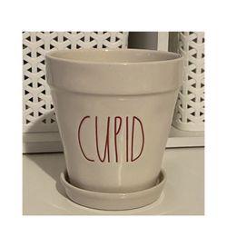 Rae Dunn. Flower Plant Pot Planter “CUPID” Ceramic - New 