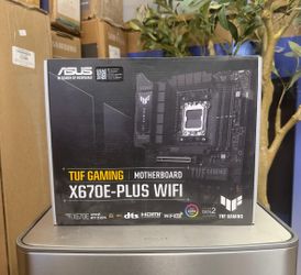 New sealed ASUS - TUF GAMING X670E-PLUS WIFI (Socket AM5) AMD X670E ATX DDR5 Wi-Fi 6E Motherboard - Black $199