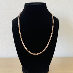 3.5mm Jacoje Diamond Cut Rope Chain 14k